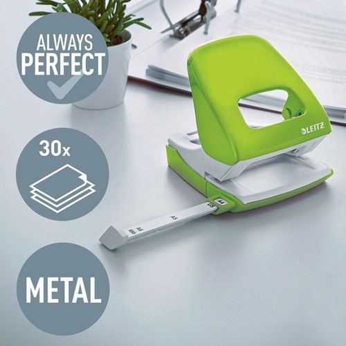 Perforator Leitz WOW 5008 NeXXt metaal 30 vel gn 1 Stuk-1