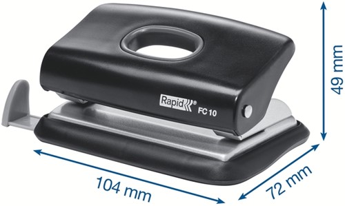 Perforator Rapid Fashion FC10 mini  10 vel zwart 1 Stuk-3