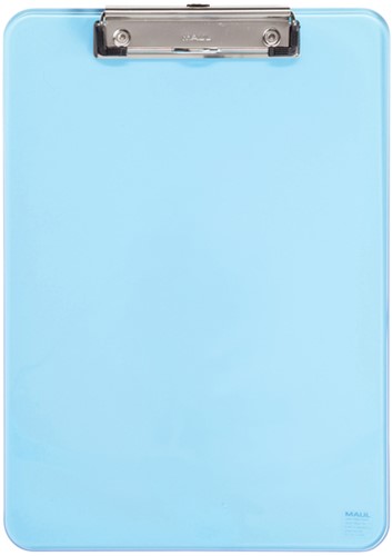 Klembord MAUL A4 staand transparant PS neon blauw 1 Stuk