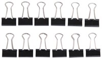 Papierklem MAUL 213 foldback 13mm zwart 12 stuks 12 Stuk-1
