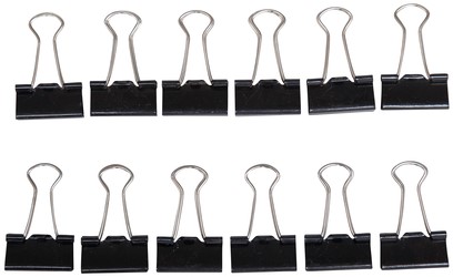 Papierklem MAUL 213 Foldback 25mm zwart 12 stuks 12 Stuk-2