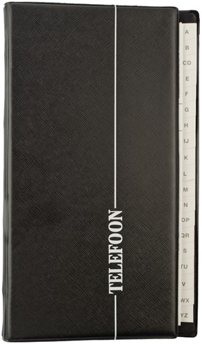 Telefoonalbum Kangaro 215x130mm A-Z 4-rings zwart 1 Stuk