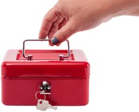 Geldkist MAUL muntgleuf slot 125x95x60mm rood 1 Stuk-4