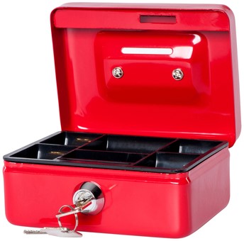 Geldkist MAUL muntgleuf slot 125x95x60mm rood 1 Stuk-1