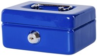 Geldkist MAUL muntgleuf slot 125x95x60mm blauw 1 Stuk