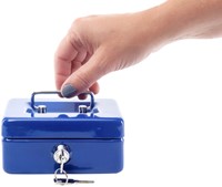 Geldkist MAUL muntgleuf slot 125x95x60mm blauw 1 Stuk-4