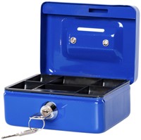 Geldkist MAUL muntgleuf slot 125x95x60mm blauw 1 Stuk-1