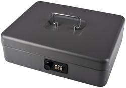 Geldkist Pavo cijferslot 300x240x90mm donkergrijs 1 Stuk