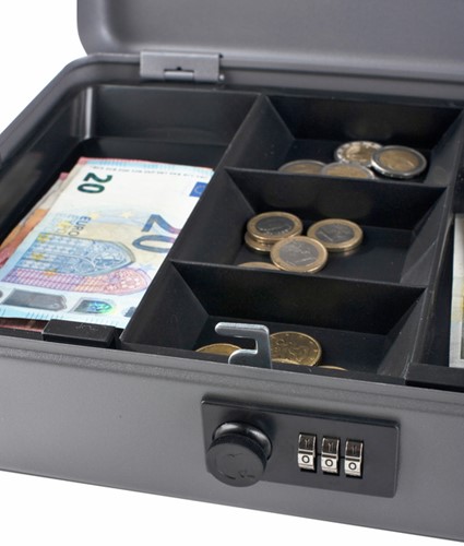 Geldkist Pavo cijferslot 300x240x90mm donkergrijs 1 Stuk-3