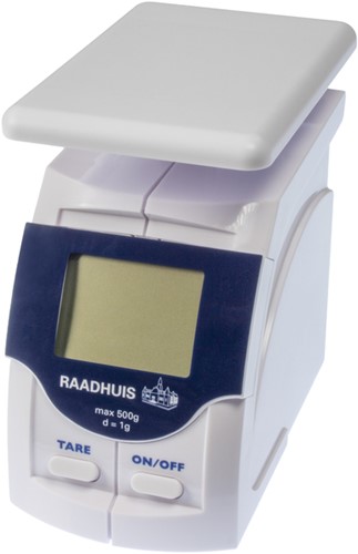 Briefweger Raadhuis tot 500 gram kunststof wit-2
