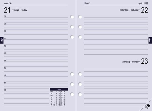 Agendavulling 2026 Kalpa A5 1dag/1pagina 1 Stuk-5