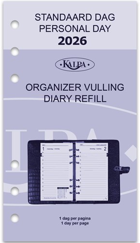 Agendavulling 2026 Kalpa Personal 1dag/1pagina 1 Stuk
