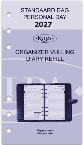 Agendavulling 2027 Kalpa Personal 1dag/1pagina 1 Stuk