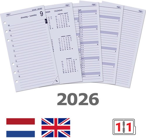 Agendavulling 2026 Kalpa Personal 1dag/1pagina 1 Stuk-2