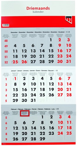 3-maandskalender 2026 Quantore 1 Stuk