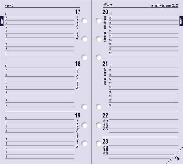 Organizer Kalpa Personal + ag26-27 7d/2p nerf zw 1 Stuk bij Buropoint