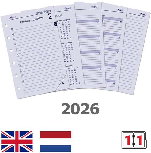 Agendavulling 2026 Kalpa Pocket 1dag/1pagina 1 Stuk-2