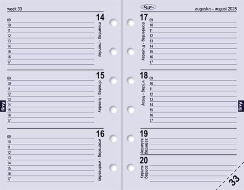 Organizer Kalpa Pocket inclusief agenda 2026-2027 7dagen/2pagina's keta bruin-4