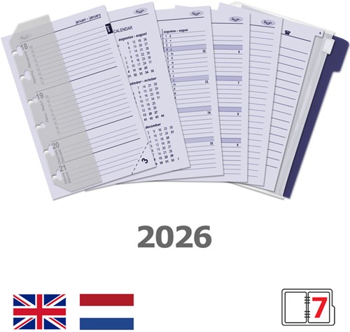 Agendavulling 2026 Kalpa Pocket jaardoos 7d/2p 1 Stuk