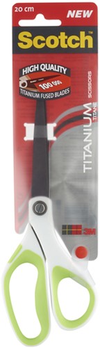 Schaar Scotch 20cm titanium  groot oog groen bl 1 Stuk-2
