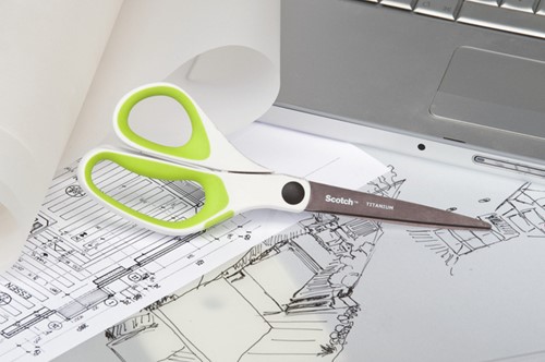 Schaar Scotch 20cm titanium  groot oog groen bl 1 Stuk-3