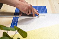 Snijmes Westcott office 9mm schuif metaal blauw 1 Kaart-1