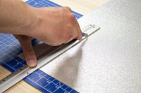 Snijmes Westcott office 9mm schuif metaal blauw 1 Kaart-2