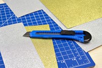 Snijmes Westcott office 18mm schuif blauw 1 Stuk-1