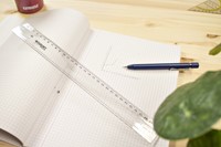 Liniaal Westcott basic kunststof 30cm transparant 1 Stuk-2