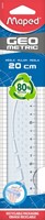 Liniaal Maped Geometric 20cm transparant 1 Stuk