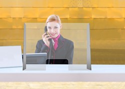 HYGIENESCHERM OPUS 2 OPVOUWBAAR 4MM 900 X 650MM  1 STUK