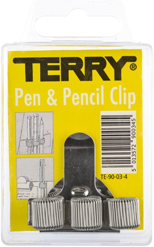 Penhouder Terry clip voor 3 pen/potlood 1 Stuk