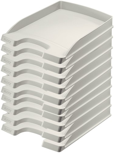 Brievenbak Leitz Plus Slim A4 grijs 1 Stuk-2