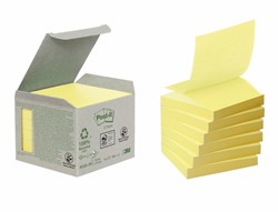 Memoblok Post-it Z-Note R3301B recycled 76x76mm gl 6 Stuk