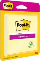 Memoblok Post-it 6920 Super Sticky 76x76mm geel 1 Stuk