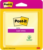Memoblok Post-it 6920 Super Sticky 76x76mm geel 1 Stuk-2