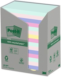 Memoblok Post-it 655RPT 76x127mm recycled rainbow 16 Stuk