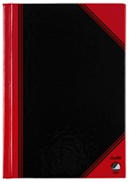 Notitieboek Bantex zwart/rood A6 lijn 70gr 96vel 1 Stuk