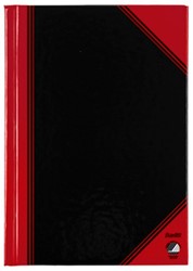 Notitieboek Bantex zwart/rood A6 lijn 70gr 96vel 1 Stuk