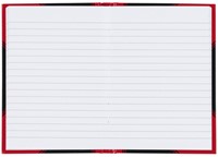 Notitieboek Bantex zwart/rood A6 lijn 70gr 96vel 1 Stuk-2