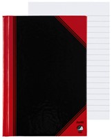 Notitieboek Bantex zwart/rood A6 lijn 70gr 96vel 1 Stuk-1