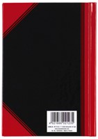 Notitieboek Bantex zwart/rood A6 lijn 70gr 96vel 1 Stuk-2