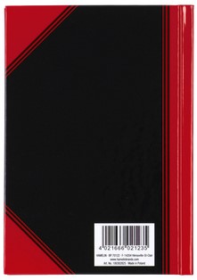 Notitieboek Bantex zwart/rood A6 lijn 70gr 96vel 1 Stuk-2