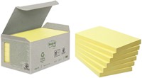 Memoblok Post-it 655-1B recycled 76x127mm geel 6 Stuk