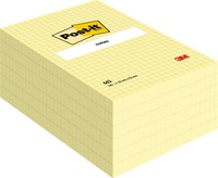Memoblok Post-it 662 102x152mm ruit geel 1 Stuk