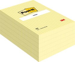 Memoblok Post-it 662 102x152mm ruit geel 1 Stuk