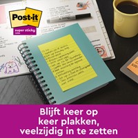 Memoblok Post-it 662 102x152mm ruit geel 1 Stuk-3
