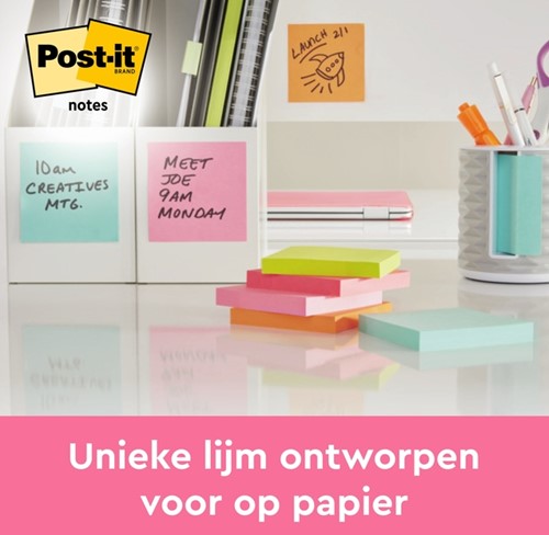 Memoblok Post-it 654 76x76mm neon groen 100 Vel-1