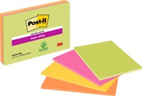Memoblok Post-it 6445SS 152x101mm ass 4st 4 Stuk