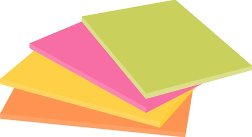 Memoblok Post-it 6445SS 152x101mm ass 4st 4 Stuk-2